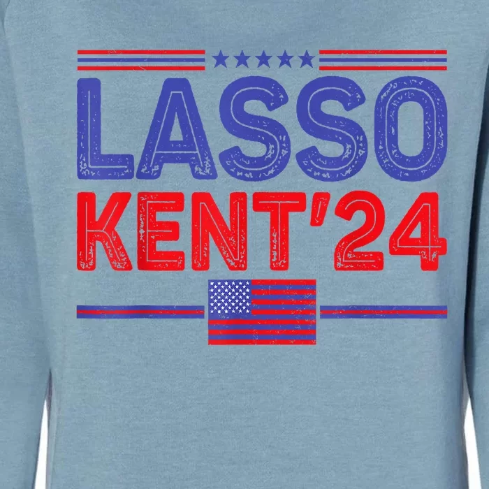 Lasso Kent 24 Funny Usa Flag Sports 4th Of July Election Womens California Wash Sweatshirt