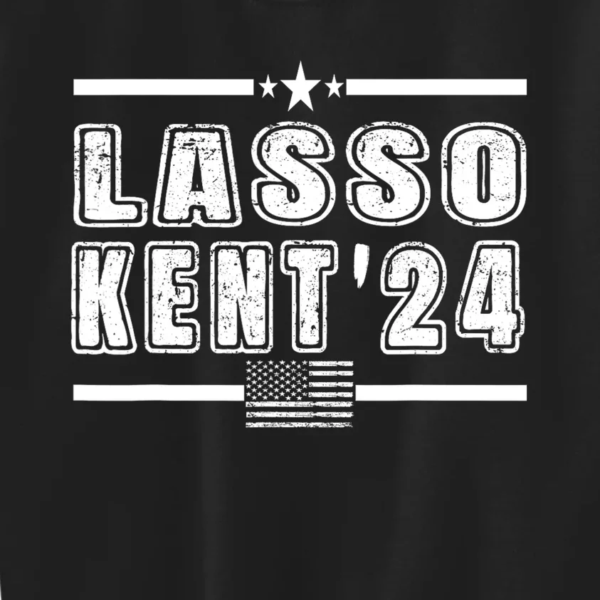 Lasso Kent 24 Funny Usa Flag Sports 4th Of July Kids Sweatshirt