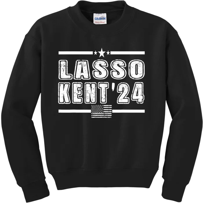 Lasso Kent 24 Funny Usa Flag Sports 4th Of July Kids Sweatshirt