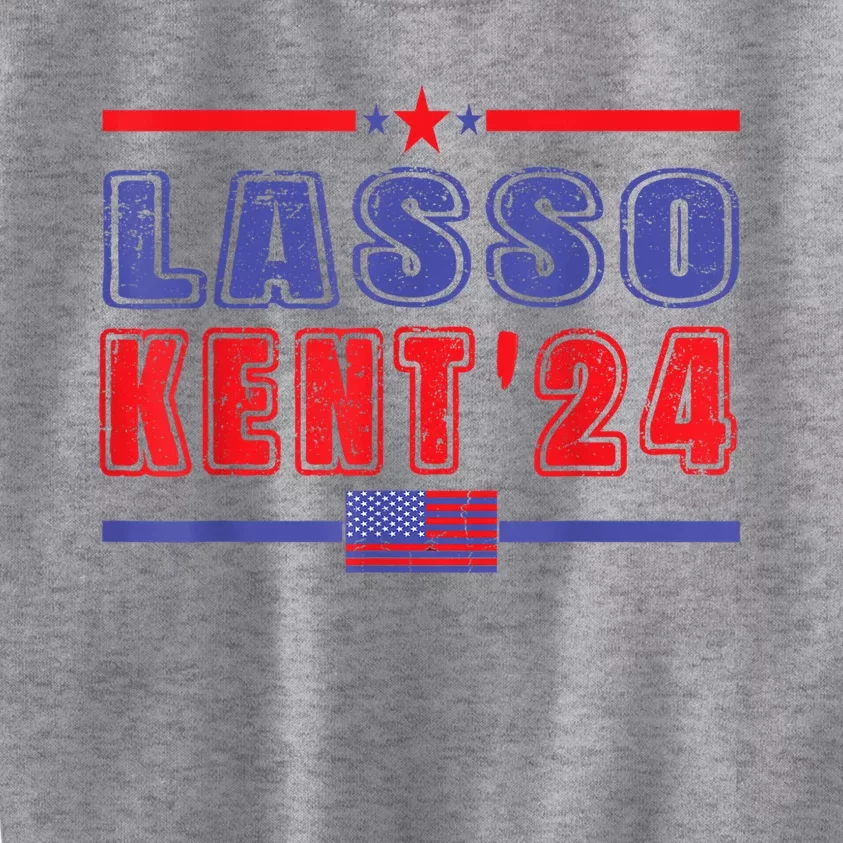 Lasso Kent 24 Funny Usa Flag Sports 4th Of July Kids Sweatshirt