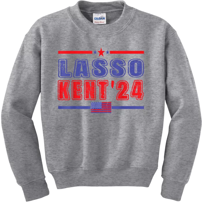 Lasso Kent 24 Funny Usa Flag Sports 4th Of July Kids Sweatshirt