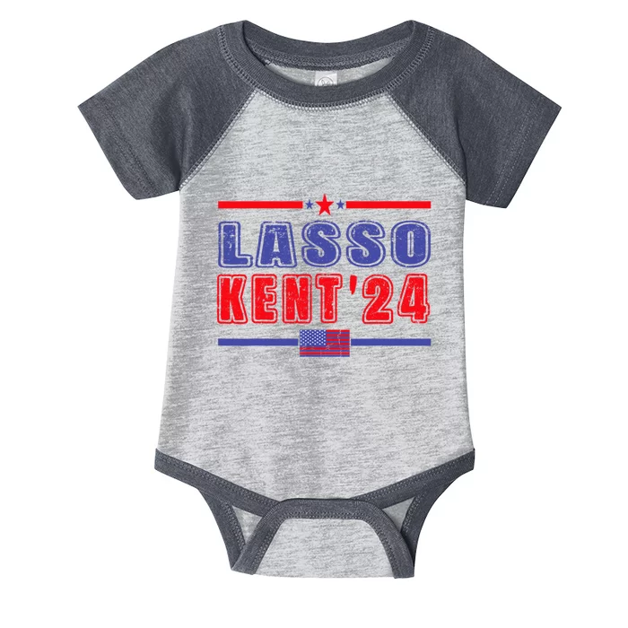 Lasso Kent 24 Funny Usa Flag Sports 4th Of July Infant Baby Jersey Bodysuit