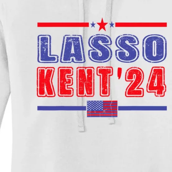 Lasso Kent 24 Funny Usa Flag Sports 4th Of July Women's Pullover Hoodie