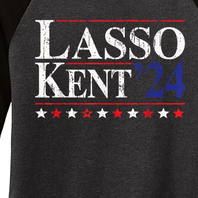 Lasso Kent 24 Funny Sports Women's Tri-Blend 3/4-Sleeve Raglan Shirt