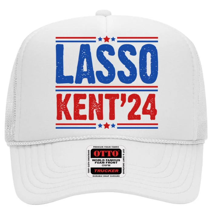 Lasso Kent 2024 Distressed Politcal High Crown Mesh Trucker Hat