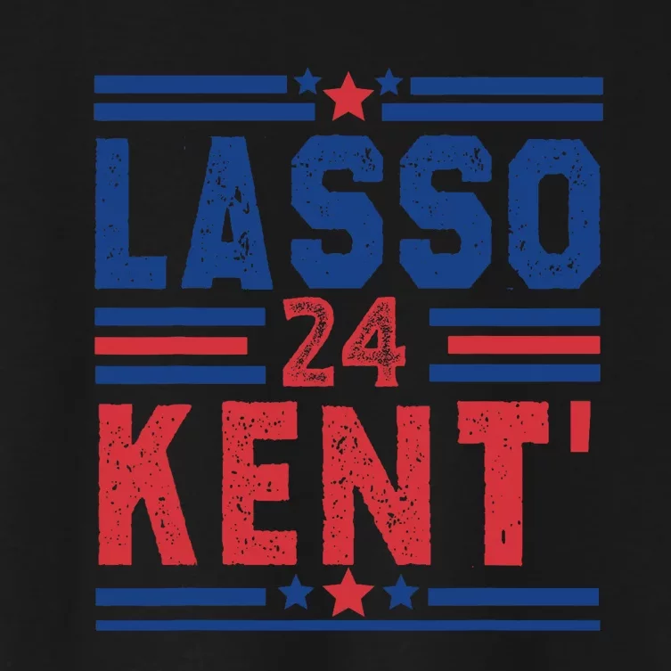 Lasso Kent 24 Funny 4th Of July Usa Flag Meme 2024 Election Women's Crop Top Tee