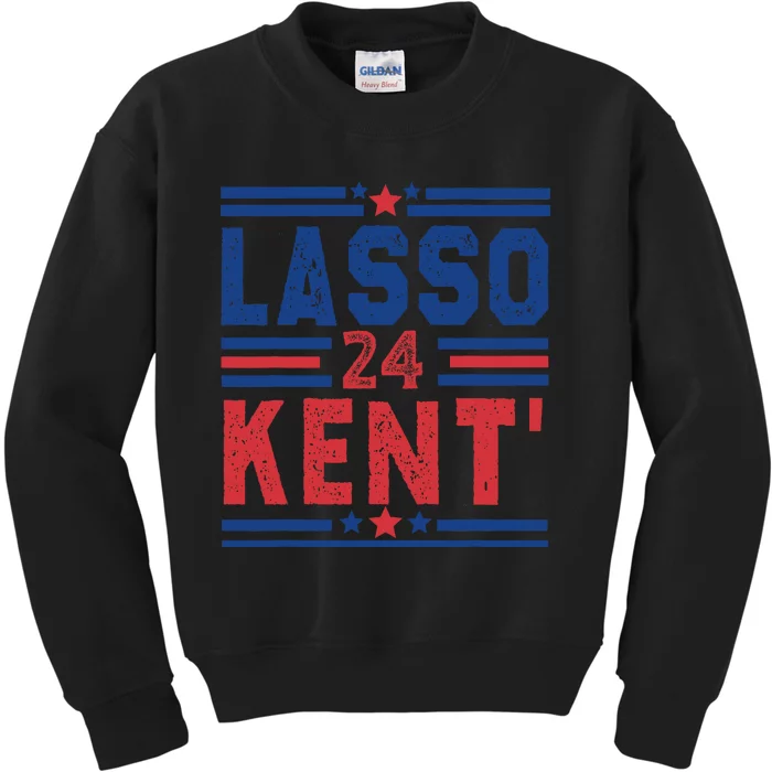 Lasso Kent 24 Funny 4th Of July Usa Flag Meme 2024 Election Kids Sweatshirt