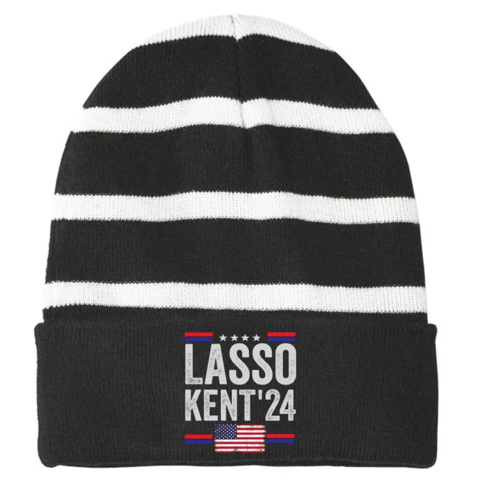 Lasso Kent 24 Funny Sports Striped Beanie with Solid Band