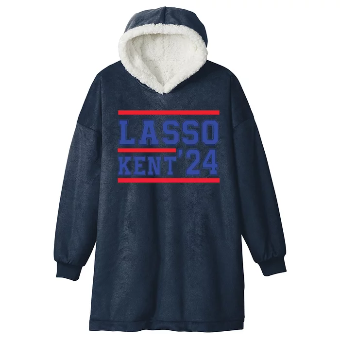 Lasso Kent' 2024 Red And Blue American Hooded Wearable Blanket