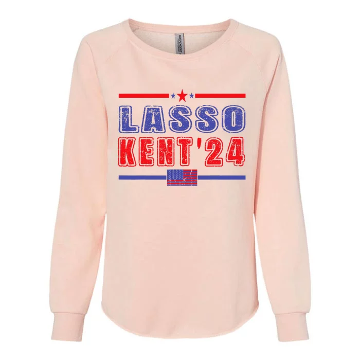 Lasso Kent 24 Funny Usa Flag Sports 4th Of July Womens California Wash Sweatshirt