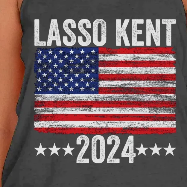 Lasso Kent 24 Funny Sports Women's Knotted Racerback Tank