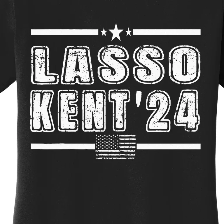 Lasso Kent 24 Funny Usa Flag Sports 4th Of July Women's T-Shirt