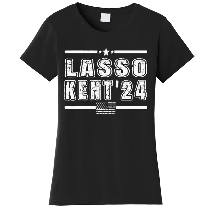 Lasso Kent 24 Funny Usa Flag Sports 4th Of July Women's T-Shirt