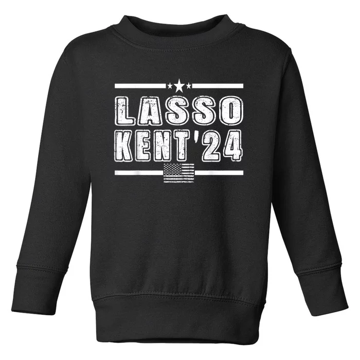 Lasso Kent 24 Funny Usa Flag Sports 4th Of July Toddler Sweatshirt