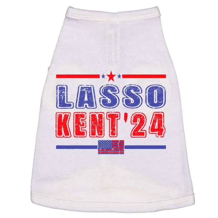 Lasso Kent 24 Funny Usa Flag Sports 4th Of July Doggie Tank