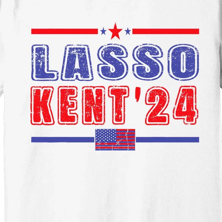 Lasso Kent 24 Funny Usa Flag Sports 4th Of July Premium T-Shirt