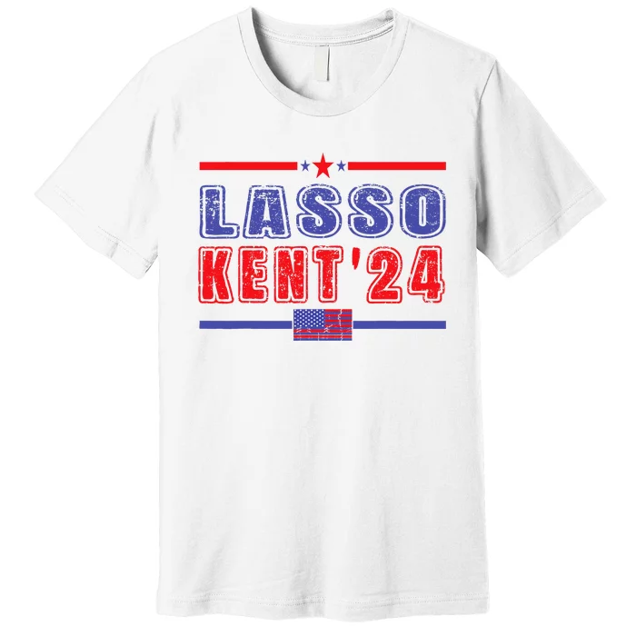 Lasso Kent 24 Funny Usa Flag Sports 4th Of July Premium T-Shirt