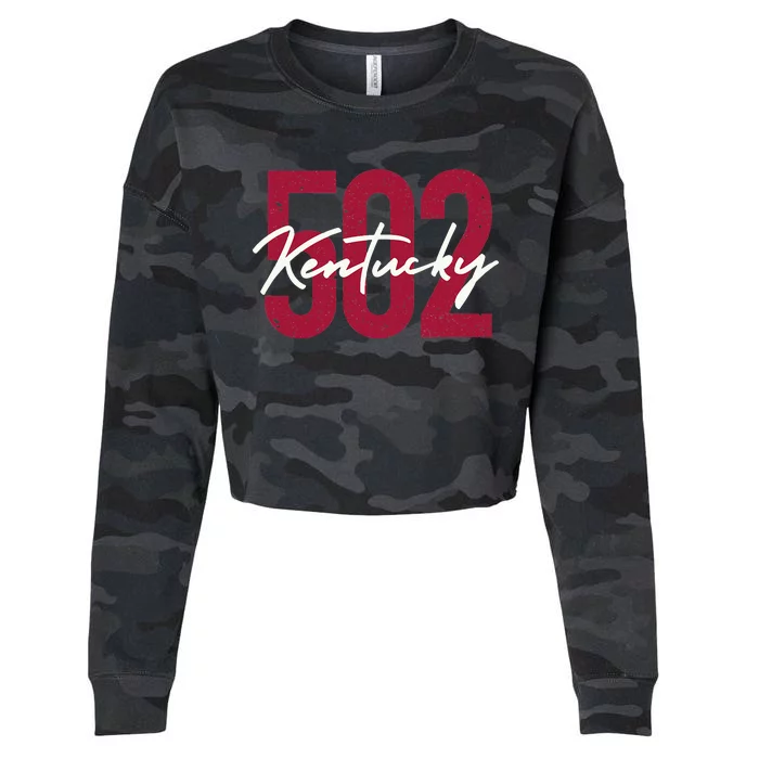 Louisville Kentucky 502 Area Code Cropped Pullover Crew