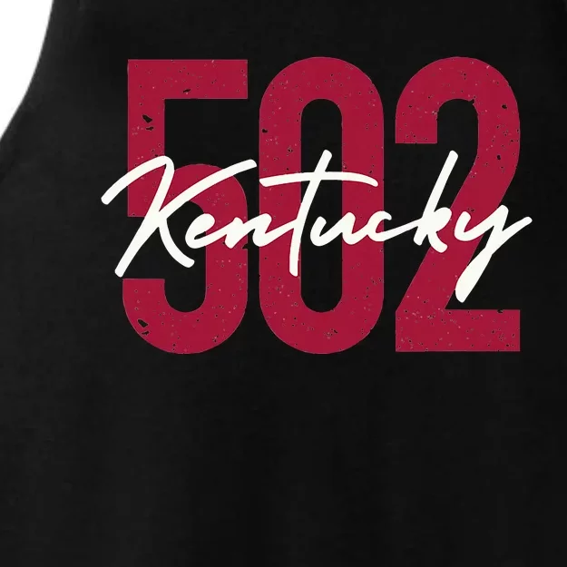 Louisville Kentucky 502 Area Code Ladies Tri-Blend Wicking Tank