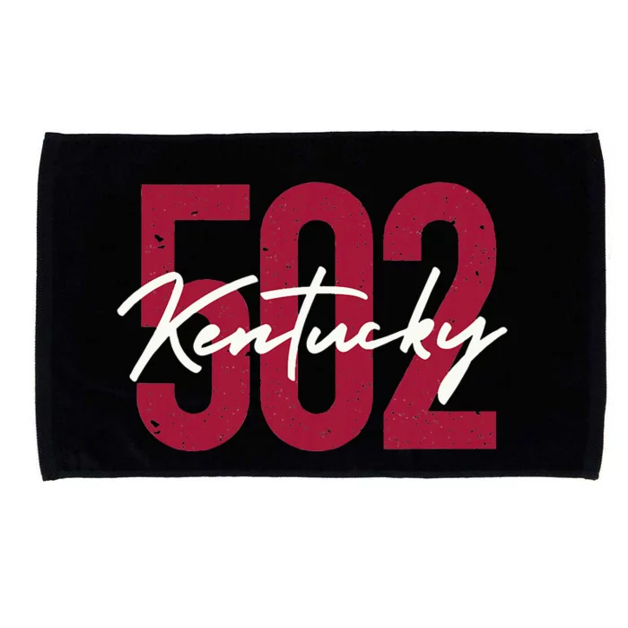 Louisville Kentucky 502 Area Code Microfiber Hand Towel