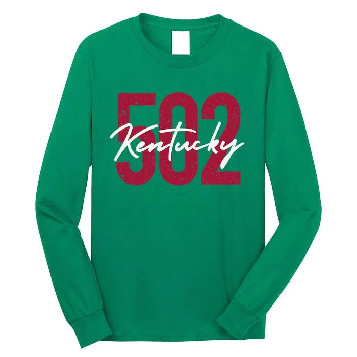 Louisville Kentucky 502 Area Code Long Sleeve Shirt