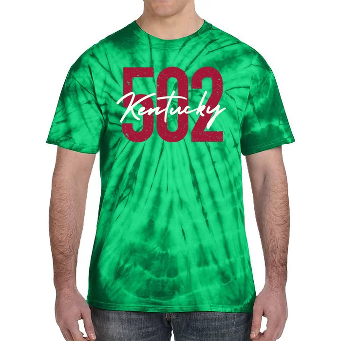 Louisville Kentucky 502 Area Code Tie-Dye T-Shirt