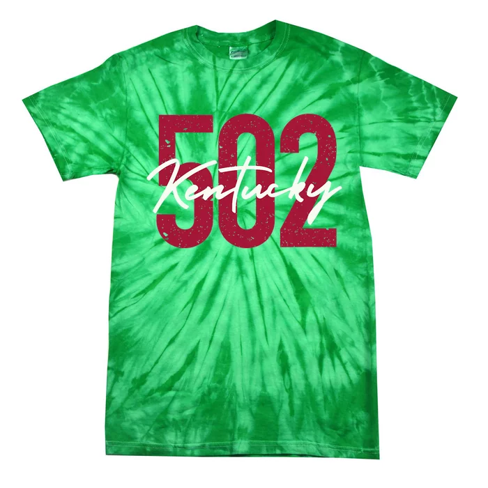 Louisville Kentucky 502 Area Code Tie-Dye T-Shirt