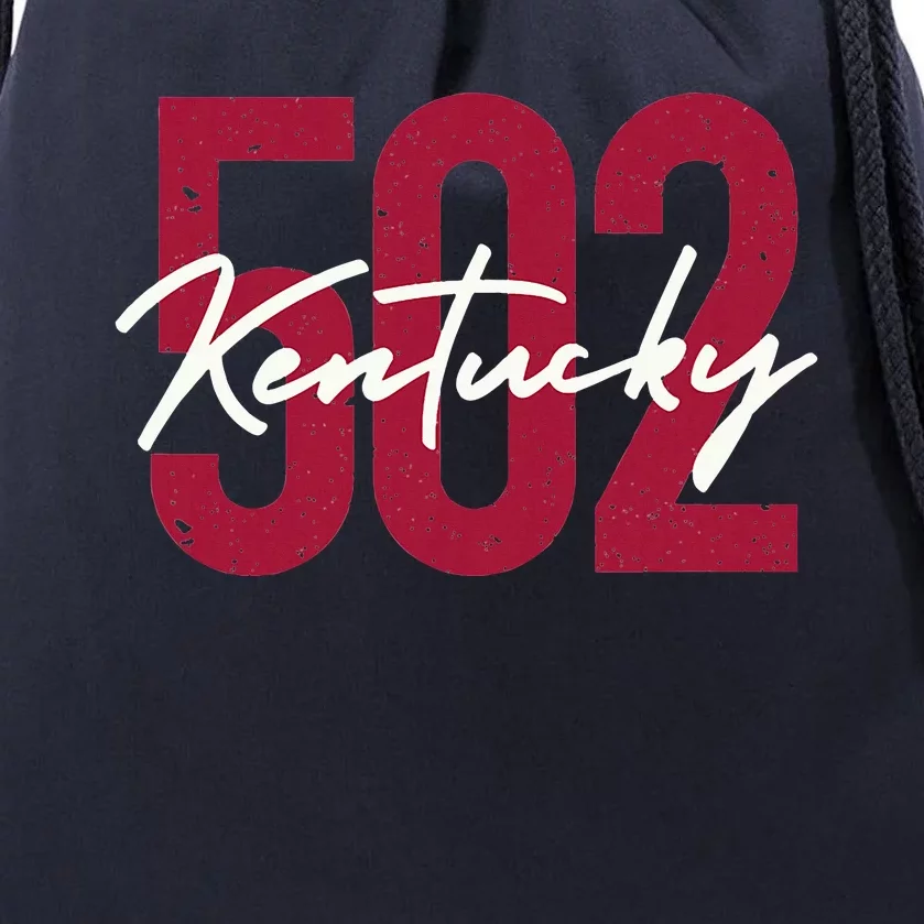 Louisville Kentucky 502 Area Code Drawstring Bag