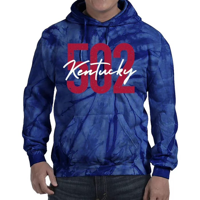 Louisville Kentucky 502 Area Code Tie Dye Hoodie