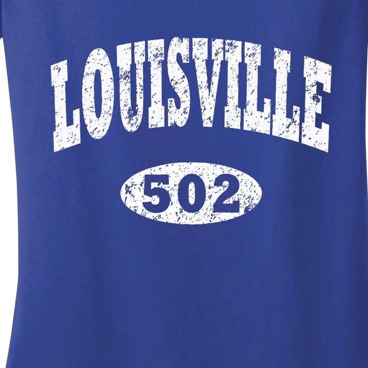 Louisville Kentucky Area Code 502 Women's V-Neck T-Shirt