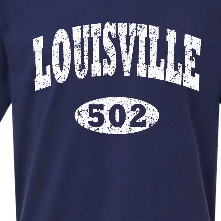 Louisville Kentucky Area Code 502 Sueded Cloud Jersey T-Shirt