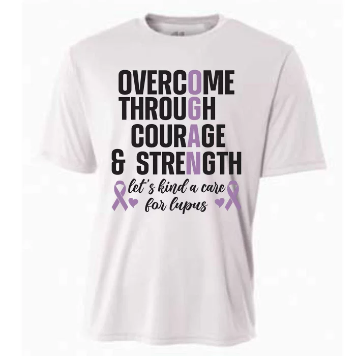 LetS Kind A Care For Lupus Overcome Through Courage And Strength Cooling Performance Crew T-Shirt