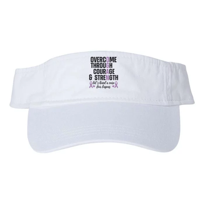 LetS Kind A Care For Lupus Overcome Through Courage And Strength Valucap Bio-Washed Visor