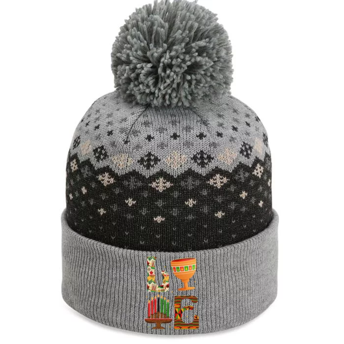 Love Kwanzaa African American Celebration Month The Baniff Cuffed Pom Beanie