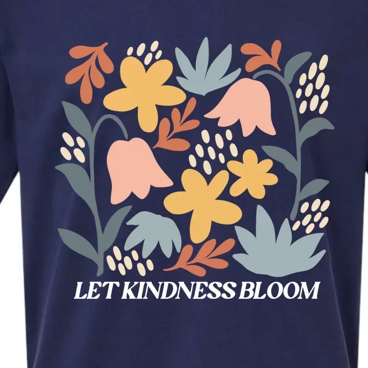 Let Kindness Bloom Floral Flower Sueded Cloud Jersey T-Shirt