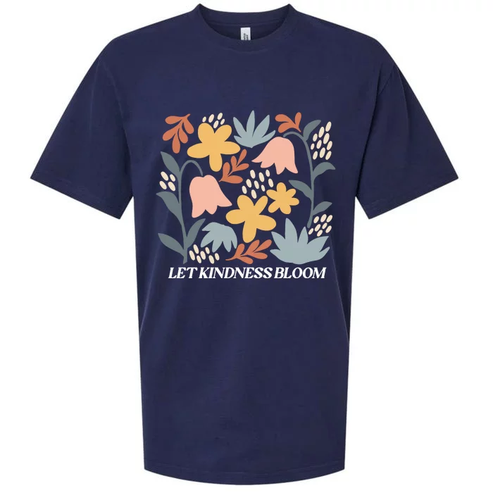 Let Kindness Bloom Floral Flower Sueded Cloud Jersey T-Shirt