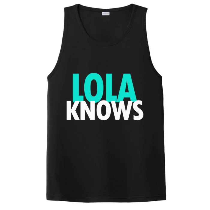 Lola Knows Best Grandma Ever Filipino Nanay Gma Mom Funny Gift Performance Tank