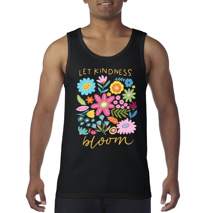 Let Kindness Bloom Floral Flower Tank Top