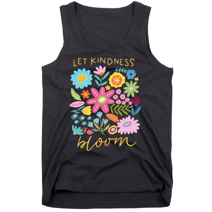 Let Kindness Bloom Floral Flower Tank Top