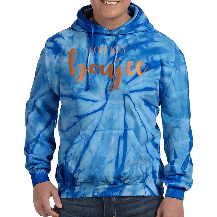 Low Key Boujee Babe Gift Tie Dye Hoodie