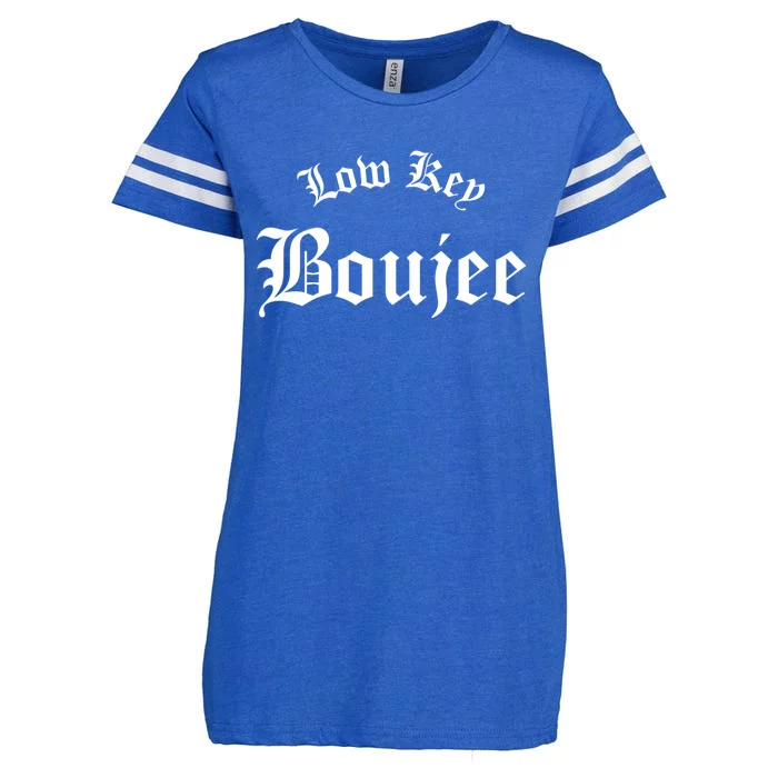 Low Key Boujee Gift Enza Ladies Jersey Football T-Shirt