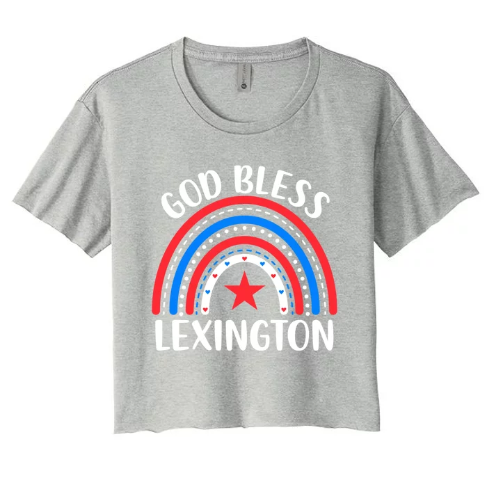 Lexington Kentucky Cute Gift I Love Lexington Usa Gift Women's Crop Top Tee