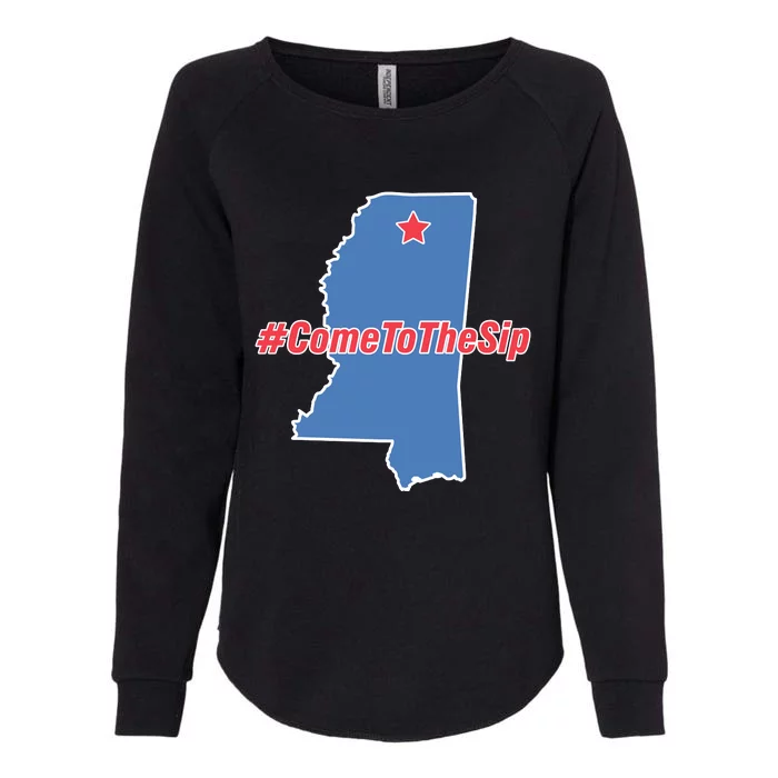 Come To The Sip Womens California Wash Sweatshirt