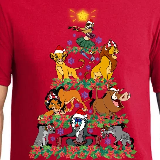 Lion King Characters Group Christmas Tree Mouse Very Merry Xmas Party Pajama Set