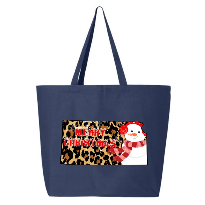 Leopard Kansas Christmas With Snowman 25L Jumbo Tote