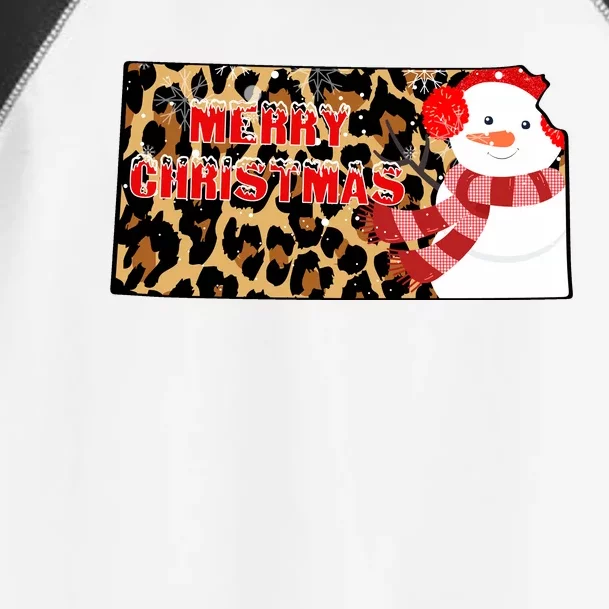 Leopard Kansas Christmas With Snowman Toddler Fine Jersey T-Shirt