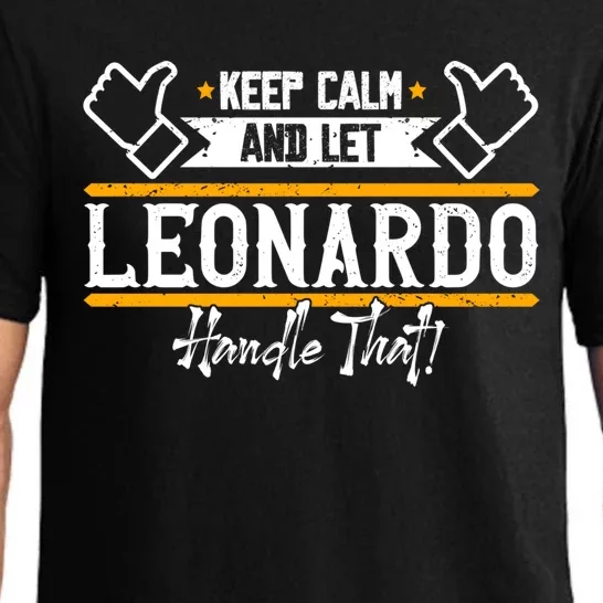 Leonardo Keep Calm And Let Leonardo Handle That Gift Pajama Set