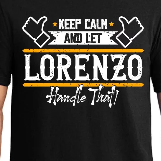 Lorenzo Keep Calm And Let Lorenzo Handle That Gift Pajama Set