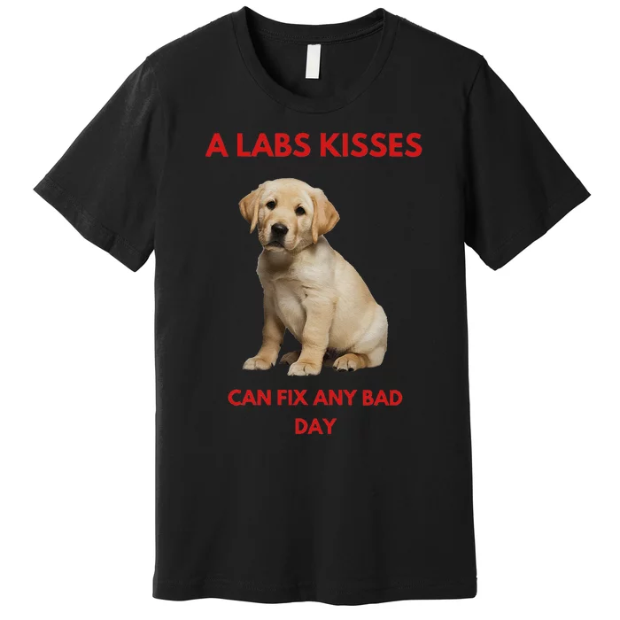 Labs Kisses Can Fix Any Bad Day! Premium T-Shirt