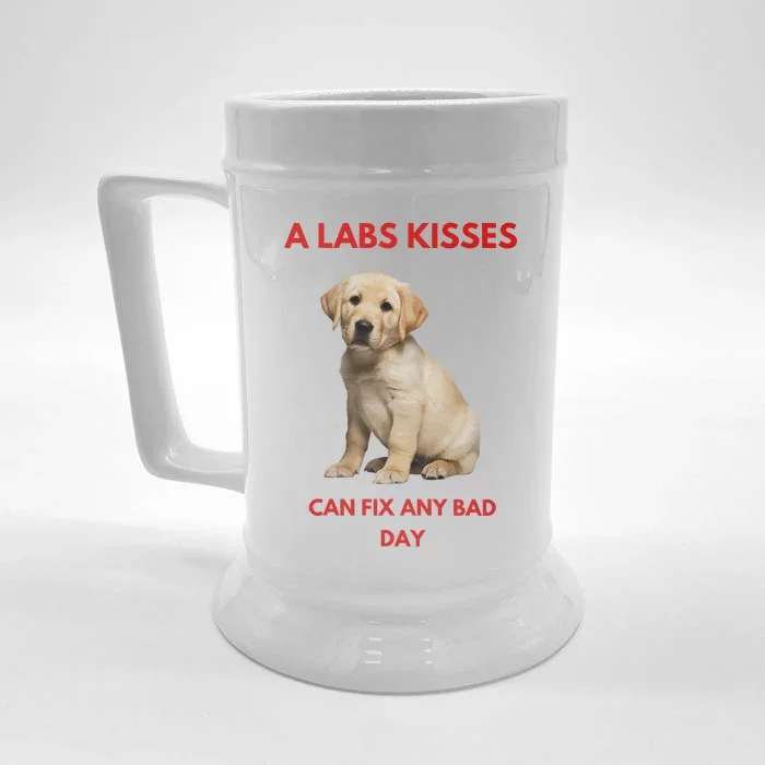 Labs Kisses Can Fix Any Bad Day! Front & Back Beer Stein